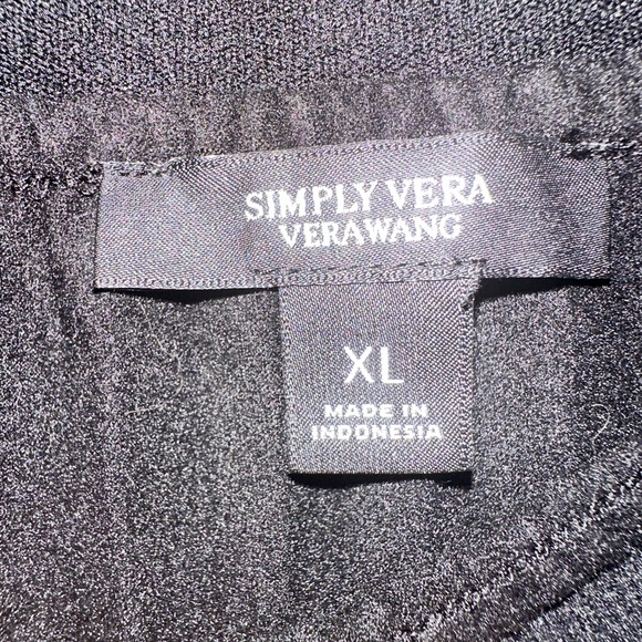 Simply Vera Vera Wang Black faux leather A-Line Skirt - Picture 6 of 7